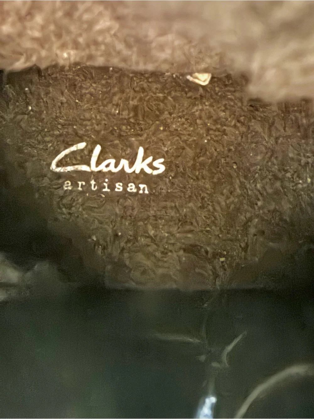 Clarks Leather Knee Boot Womens 8.5M Black Artisan Riding Swansea Glen Faux Fur